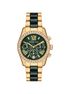 michael kors lexington pav  gold tone and ceramic watch