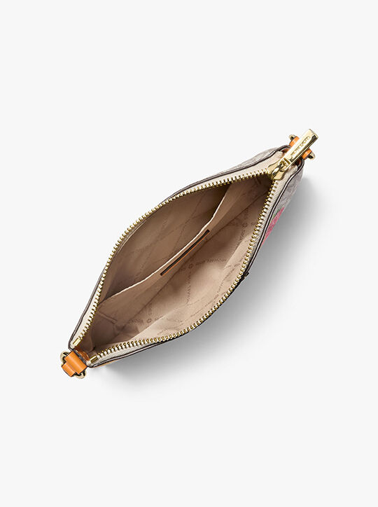 Jet Set Travel Small Printed Signature Logo Wristlet michael kors jet set travel small printed signature logo wristlet