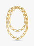 Michael Kors 14K Gold-Plated Empire Chain Double Layer Necklace michael kors 14k gold plated empire chain double layer necklace
