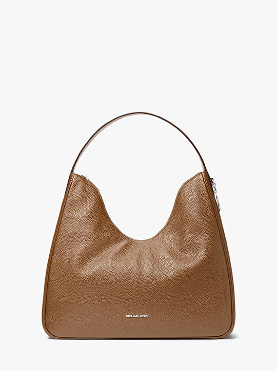 michael kors nayla medium pebbled leather hobo shoulder bag