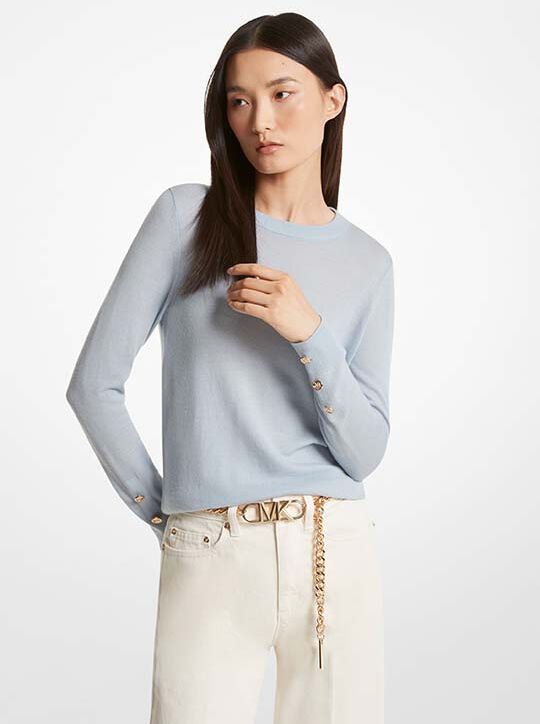 michael kors سترة من مزيج صوف ميرينو