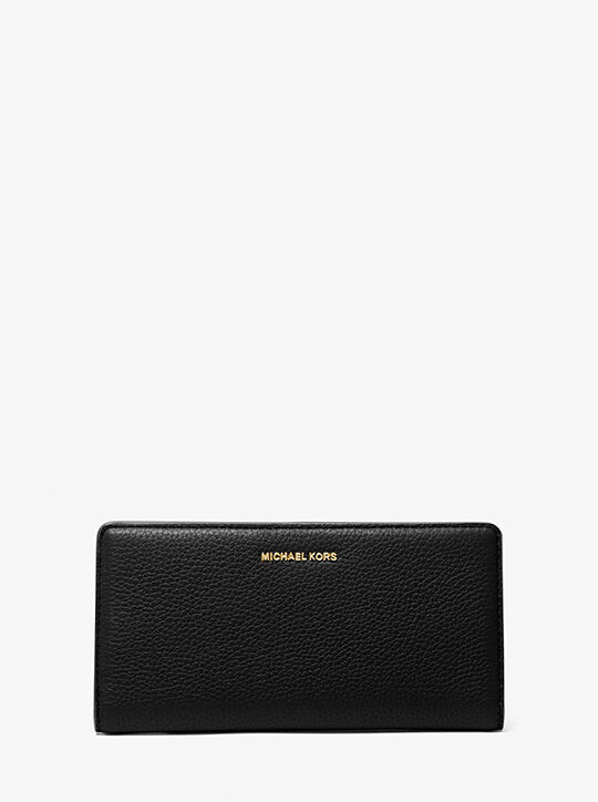 Bryant Large Pebbled Leather Snap-Front Wallet michael kors bryant large pebbled leather snap front wallet