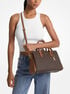 michael kors laila medium signature logo satchel