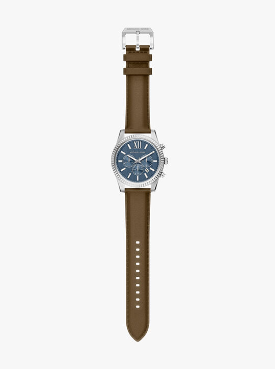 ساعة مايكل كورس ليكسينغتون كرونوغراف بسوار جلدي بني michael kors ساعة مايكل كورس ليكسينغتون كرونوغراف بسوار جلدي بني