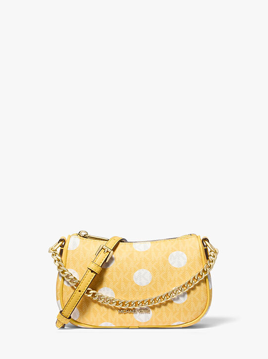 Carmela Small Polka Dot and Signature Logo Pochette michael kors carmela small polka dot and signature logo pochette