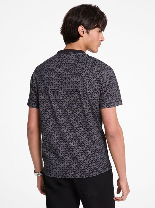 michael kors تي شيرت جيرسي قطني مطبوع عليه الشعار