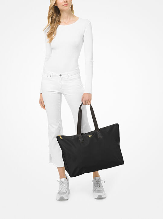 Jet Set Travel Large 2-in-1 Nylon Gabardine Tote Bag michael kors jet set travel large 2 in 1 nylon gabardine tote bag