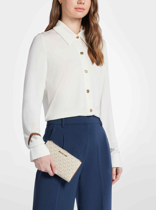 michael kors jet set travel signature logo smartphone wallet