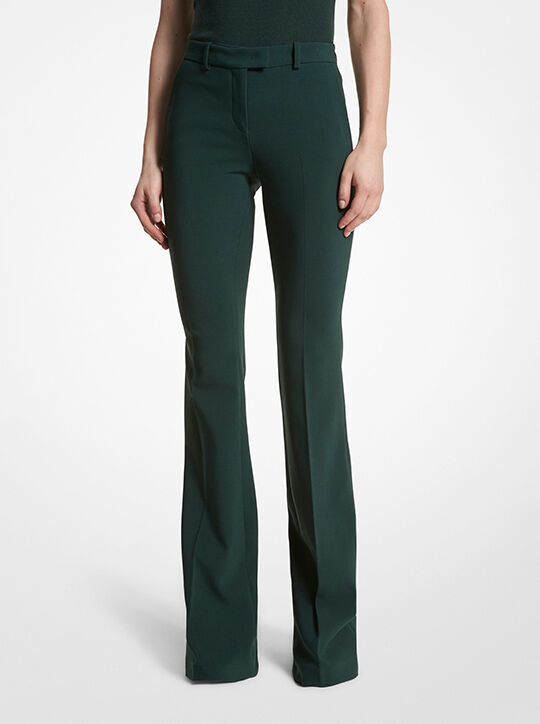 Haylee Stretch Pebble Crepe Flared Trousers michael kors haylee stretch pebble crepe flared trousers