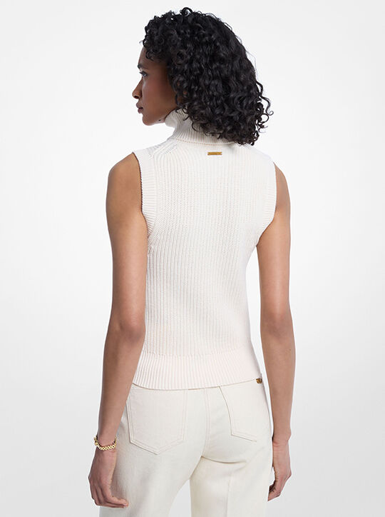 michael kors sleeveless wool blend turtleneck top