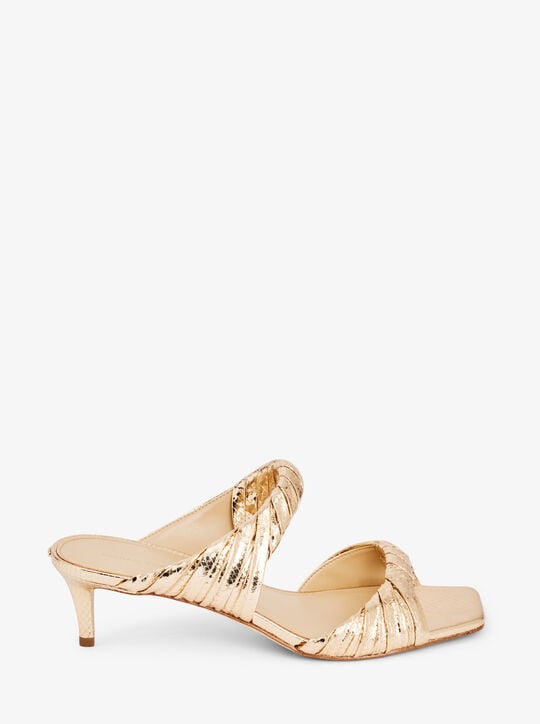 Kiana Metallic Snake Embossed Leather Sandal michael kors kiana metallic snake embossed leather sandal