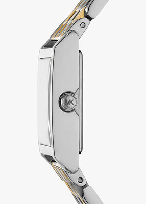 michael kors petite georgie two tone watch