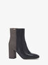 Perla Leather and Signature Logo Ankle Boot michael kors perla leather and signature logo ankle boot