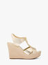 Roslyn Metallic Wedge Sandal michael kors roslyn metallic wedge sandal