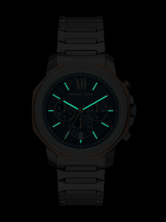 michael kors prescott chronograph stainless steel watch