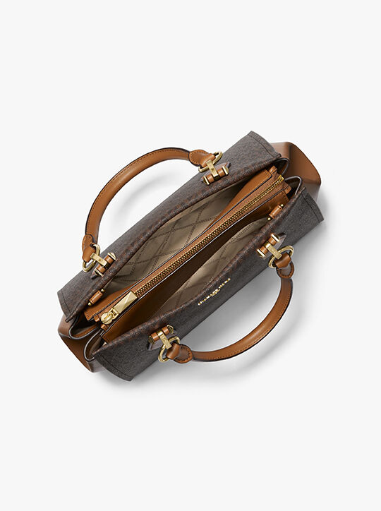 michael kors marilyn medium logo satchel