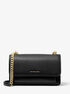 michael kors claire large pebbled leather convertible shoulder bag