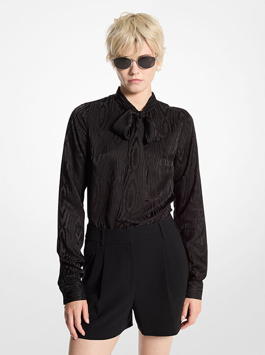 michael kors moir  tie neck blouse