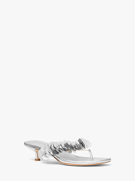 Loretta Sequin Embellished Metallic Sandal michael kors loretta sequin embellished metallic sandal