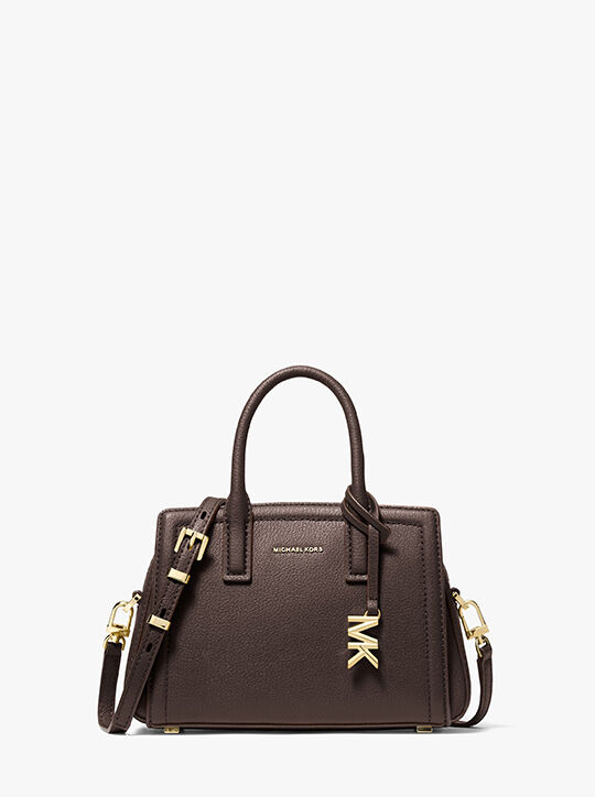michael kors laila small pebbled leather satchel