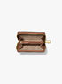 michael kors jet set small pebbled leather zip around card case