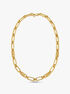 Michael Kors Platinum-Plated Empire Link Chain Necklace michael kors platinum plated empire link chain necklace