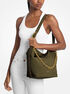 michael kors nolita large suede bucket tote bag