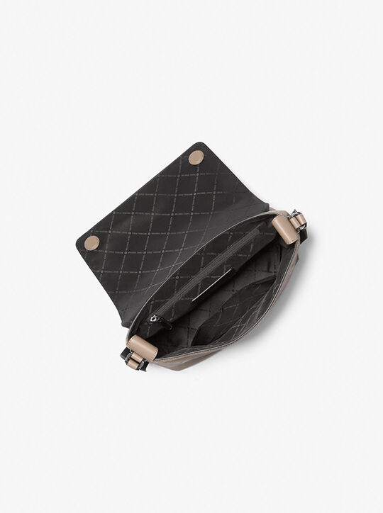 michael kors hudson small pebbled leather messenger bag