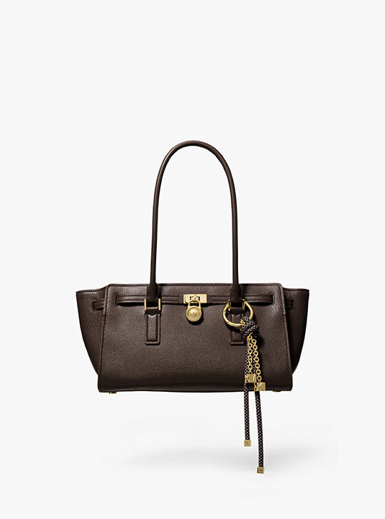 Hamilton Moderne Small Leather Satchel, CHOCOLATE | Michael Kors KWT