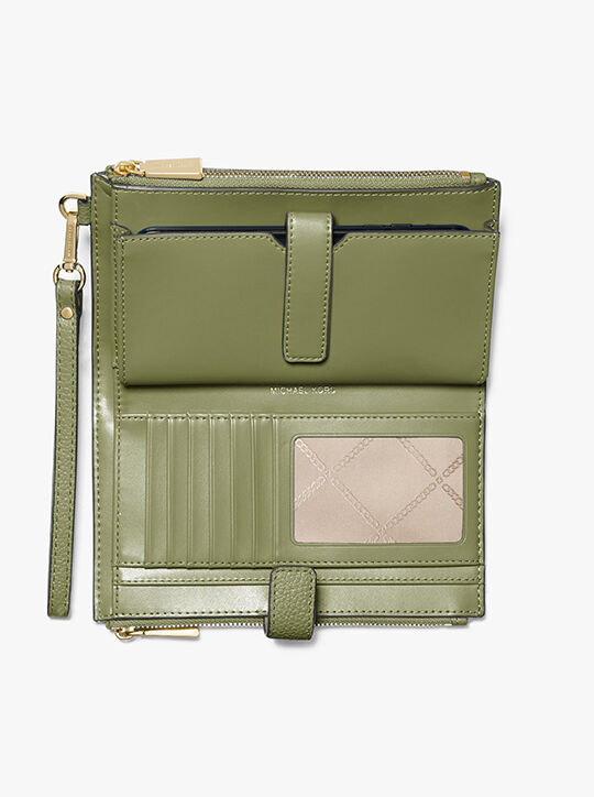 michael kors adele leather smartphone wallet