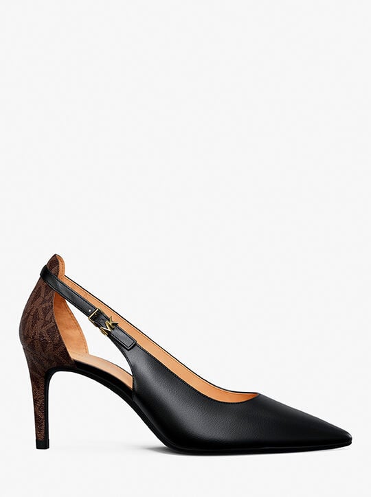 Leather Slingback Pump michael kors leather slingback pump