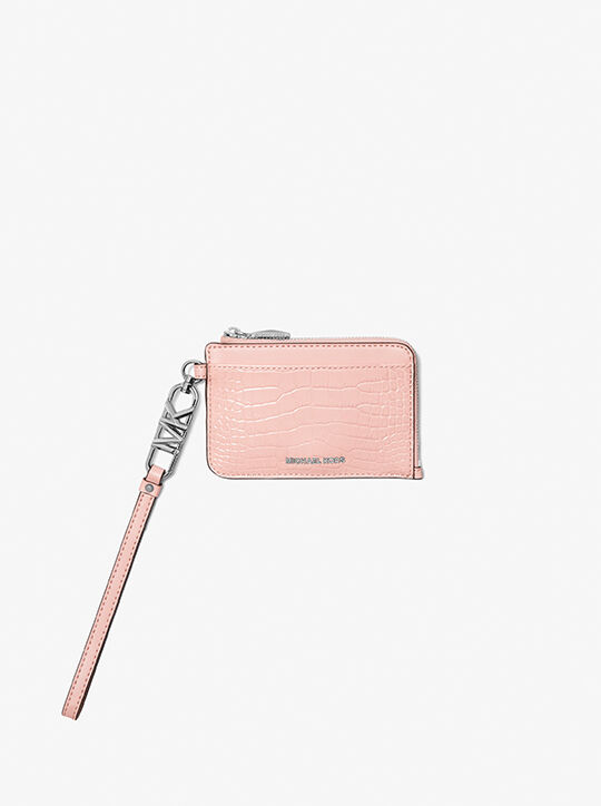 حقيبة بطاقة إمباير جلدية صغيرة منقوشة بسحّاب جلد التمساح michael kors حقيبة بطاقة إمباير جلدية صغيرة منقوشة بسحّاب جلد التمساح