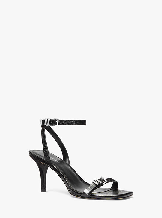 michael kors darrington crackled leather sandal