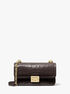 michael kors tribeca small crocodile embossed leather crossbody bag