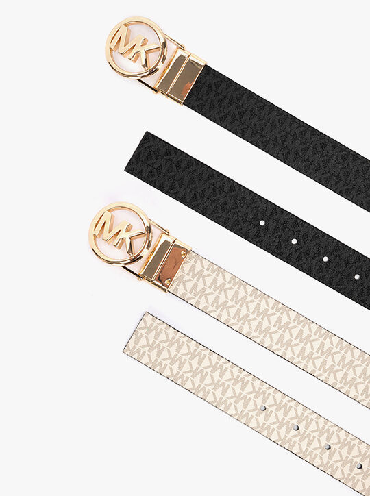 michael kors reversible signature logo belt