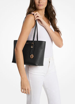 michael kors quinn medium pebbled leather tote bag