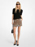 Cheetah Print Stretch Crepe Mini Skirt michael kors cheetah print stretch crepe mini skirt
