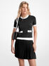 michael kors stretch knit short sleeve sweater