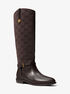 Beverly Quited Suede and Leather Riding Boot michael kors beverly quited suede and leather riding boot