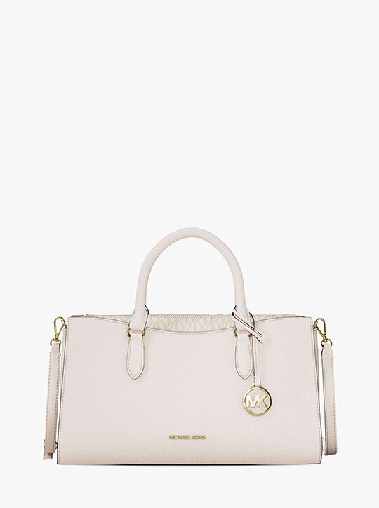 Arden Medium Leather Top-Zip Satchel michael kors arden medium leather top zip satchel