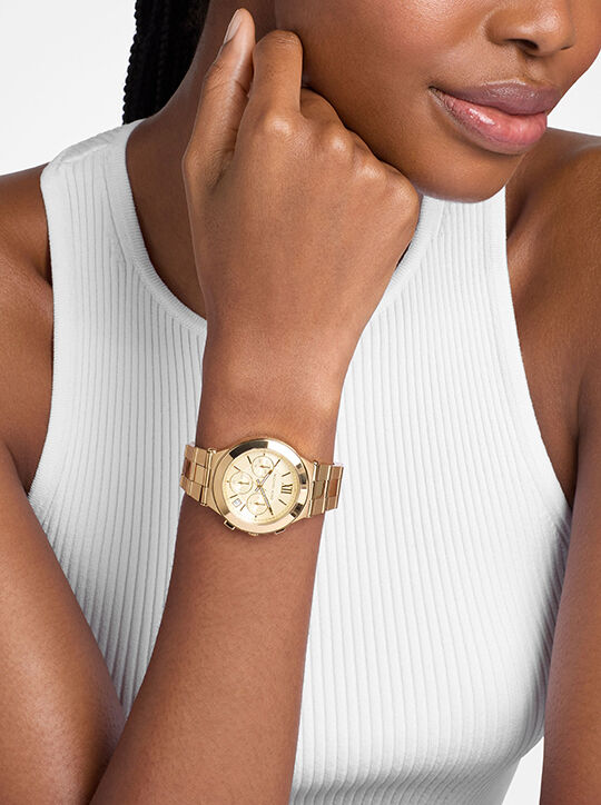 Billie Gold-Tone Stainless Steel Watch michael kors billie gold tone stainless steel watch