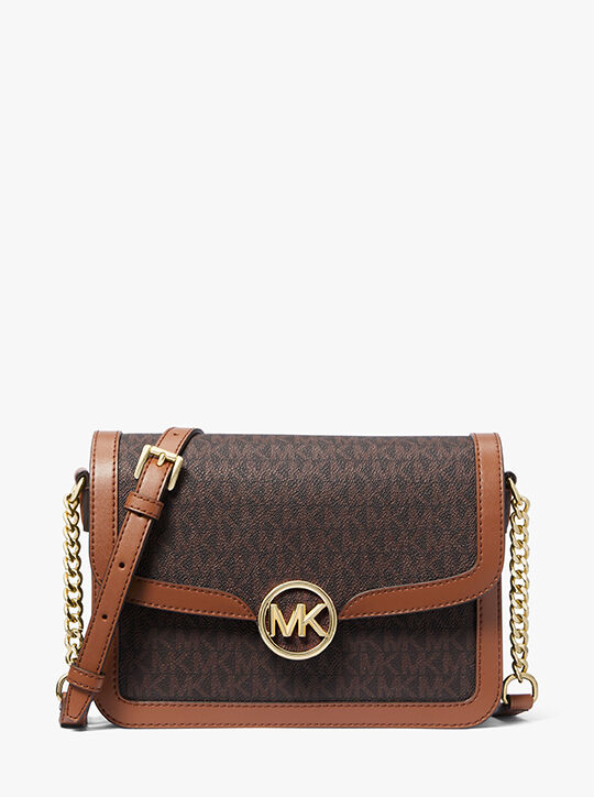 Leida Medium Signature Logo Shoulder Bag michael kors leida medium signature logo shoulder bag