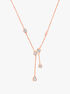 Precious Metal-Plated Sterling Silver Bezel Necklace michael kors precious metal plated sterling silver bezel necklace