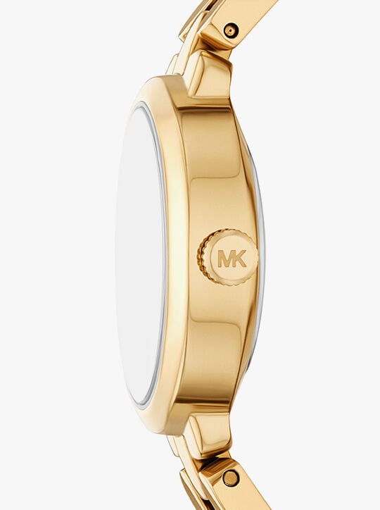 michael kors petite maude gold tone watch