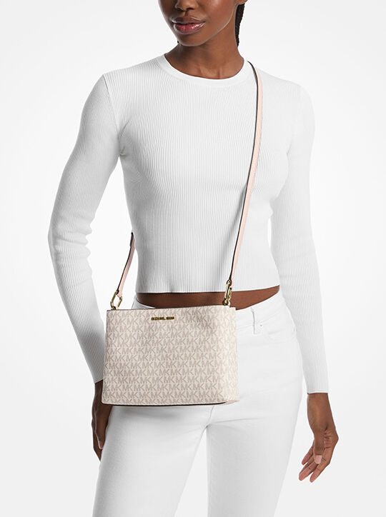 michael kors trisha medium logo crossbody bag