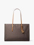 michael kors zadie large signature logo printed tote bag