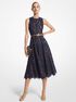 michael kors cotton blend floral lace dance dress
