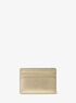 Jet Set Metallic Pebbled Leather Card Case michael kors jet set metallic pebbled leather card case