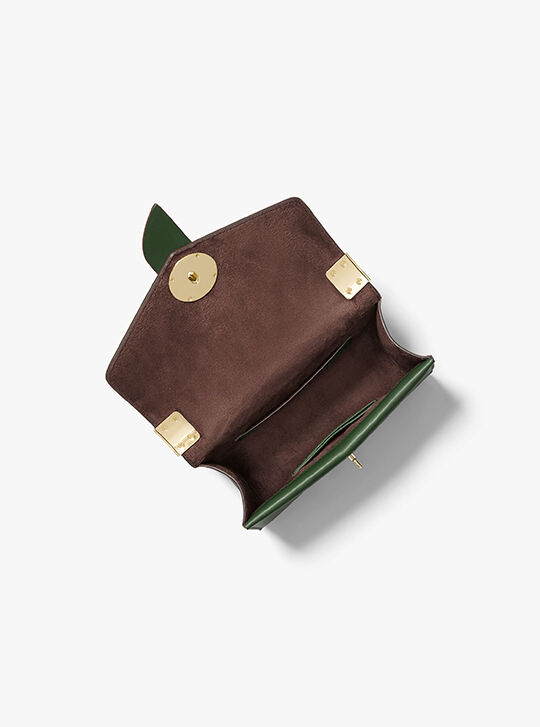 MILLET レディース　Lサイズ　ダークグリーン Greenwich Small Saffiano Leather Crossbody Bag, AMAZON GREEN