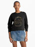 michael kors embellished logo cotton blend sweatshirt